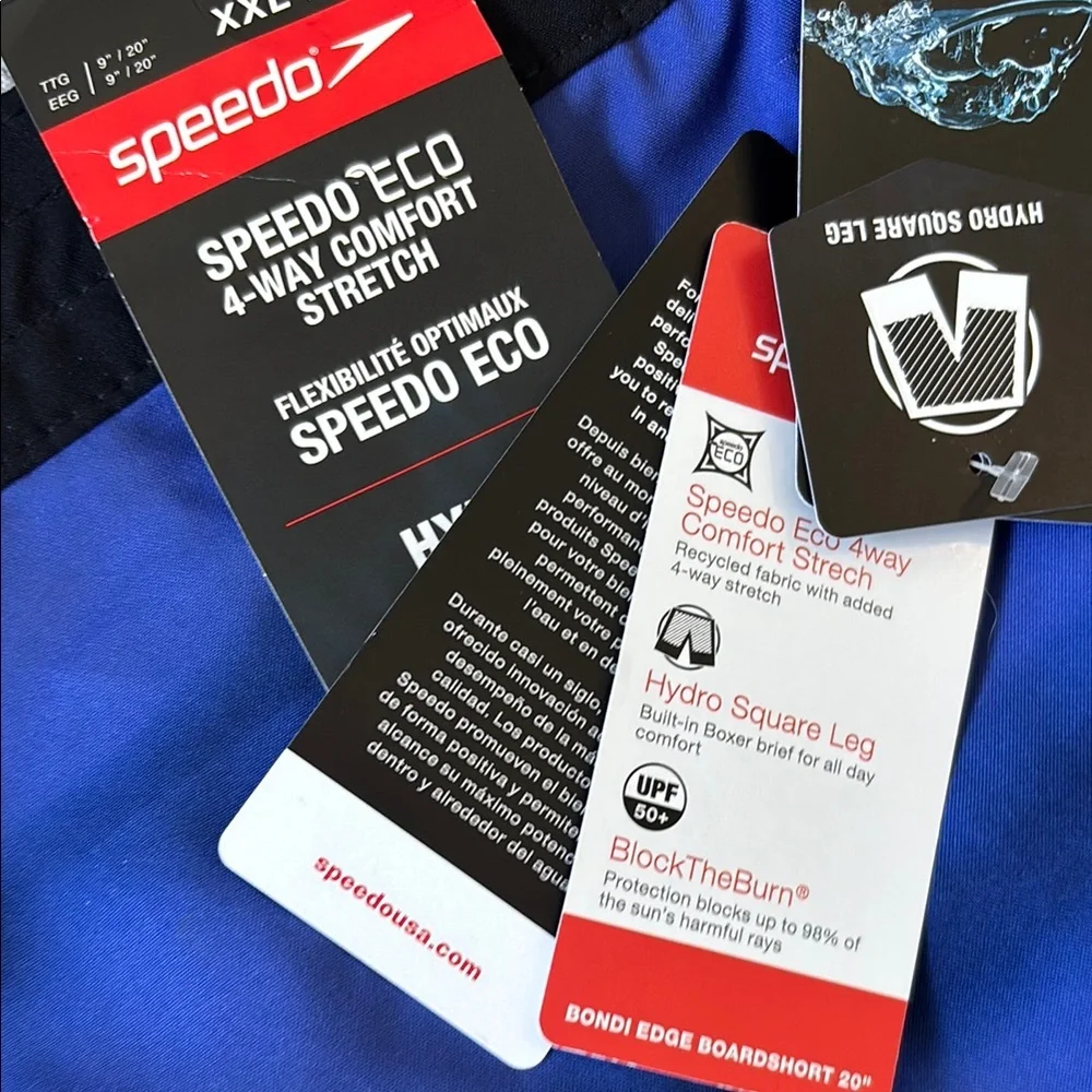 Speedo Blue to Pink Ombre Swim Board Shorts